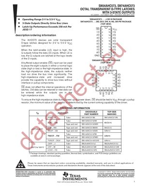 SN74AHC573DBRG4 datasheet  